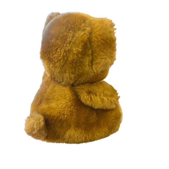 Vintage Cuddle Wit Plush Teddy Bear Toy 7" Tall Stuffed Animal Sitting Brown - Picture 3 of 4